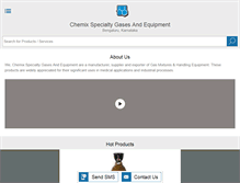 Tablet Screenshot of chemixcalibrationgases.com